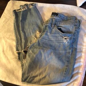 Flying Monkey ripped distresses classic 5-pocket jeans